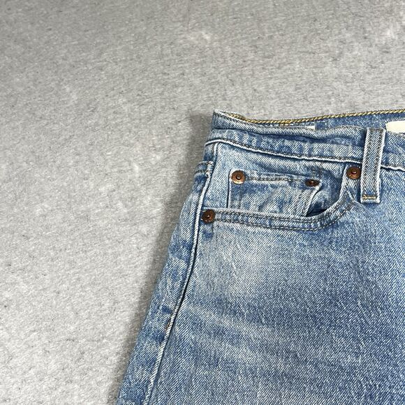 Levis Wedgie Straight Jeans Womens Size 24 Blue High Rise Button Fly Stretch - Picture 3 of 16